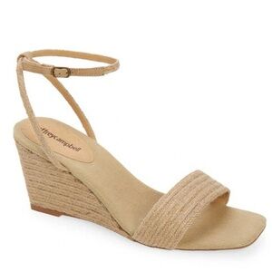 NEW Jeffrey Campbell Tan Wedge Sandals